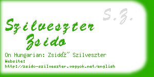 szilveszter zsido business card